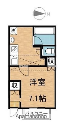 ロビンス[1K/24.24m2]の間取図