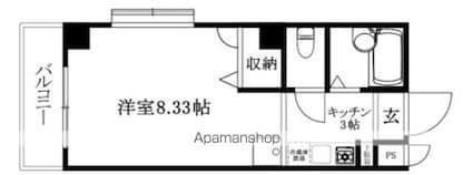 メゾンド立花[1K/23.25m2]の間取図