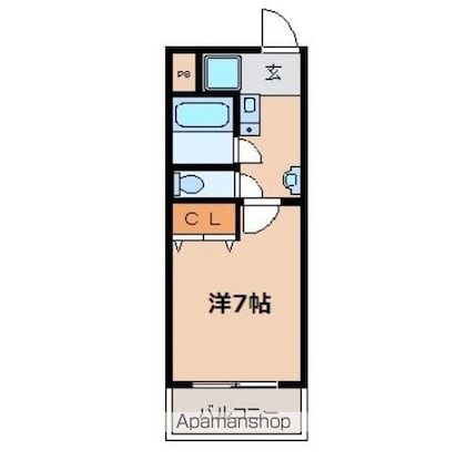 リバーサイド本郷[1K/20.88m2]の間取図