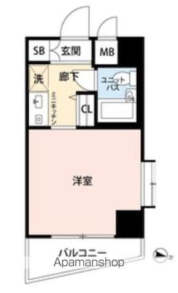 日神パレステージ南長崎[1K/16.53m2]の間取図