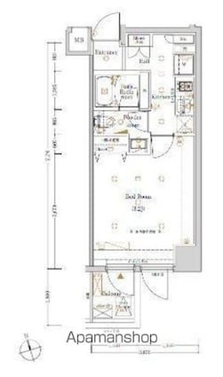 Ｌｏｇ銀座ＥＡＳＴ[1K/25.59m2]の間取図
