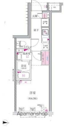 ベルシードステアー小竹向原[1K/20.21m2]の間取図