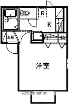 ベル・フルール[1K/27.51m2]の間取図