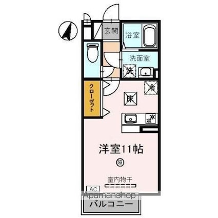 ユートリア[1R/30.03m2]の間取図