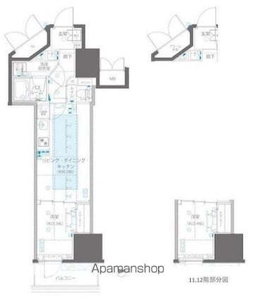 ＺＯＯＭ信濃町[1LDK/32.1m2]の間取図