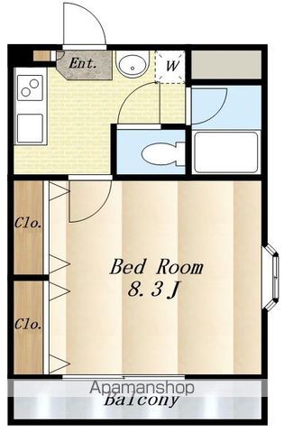 【武蔵野市西久保のマンションの間取り】