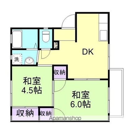 和歌山県和歌山市南片原１丁目[2DK/39.87m2]の間取図