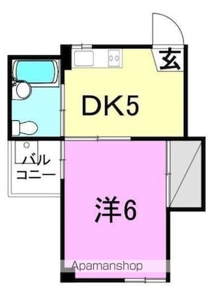 メゾンＡＤ２[1DK/21.5m2]の間取図