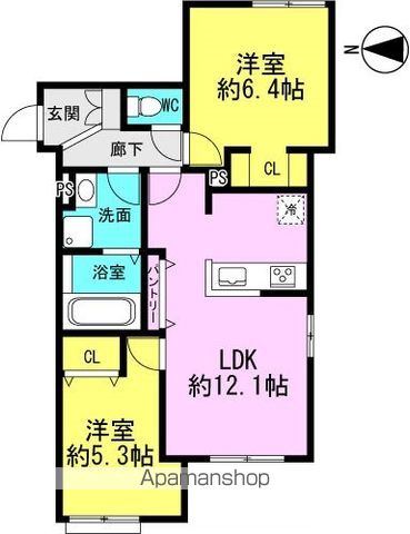 尼崎市東園田町3丁目共同住宅の間取り写真