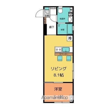 グランイニシオ徳川[1LDK/29.7m2]の間取図