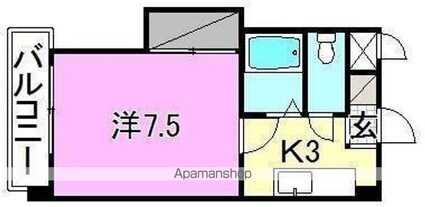 リモージュ小坂[1K/24.48m2]の間取図