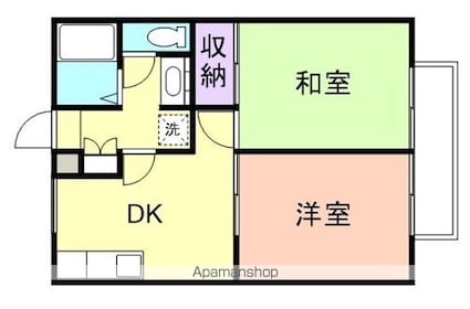 和歌山県和歌山市六十谷[2DK/40.92m2]の間取図