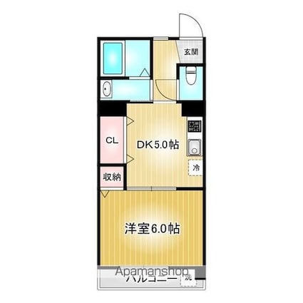 グランドマンション向陽[1DK/33m2]の間取図