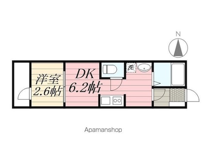 Ｇｒａｎｄ　Ｆｏｒｅｔ　[1DK/20.08m2]の間取図
