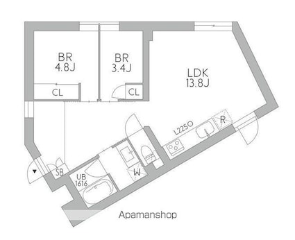 ＧｒａｎＤｕｏ梅ヶ丘[2LDK/58.13m2]の間取図