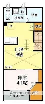 ルミエール・エタンセルｓｉｘ[1LDK/40.31m2]の間取図