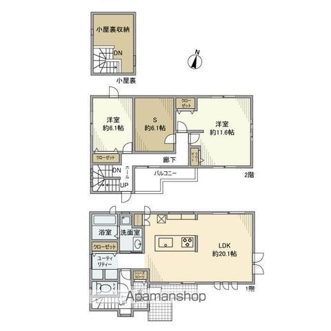 王禅寺西戸建の間取り写真