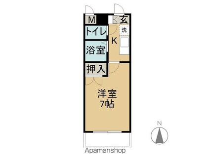 愛知県名古屋市東区大幸４丁目[1K/23.23m2]の間取図