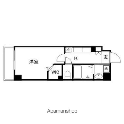 広島県広島市南区宇品神田１丁目[1K/26.07m2]の間取図