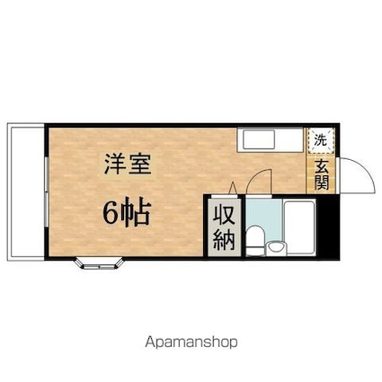 ヒルトップテネラ[1R/17.75m2]の間取図