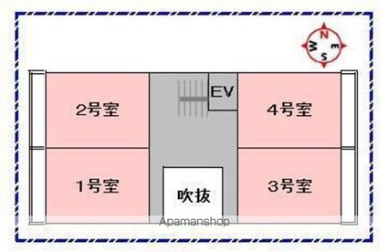 サンコービル[1K/23.25m2]の配置図