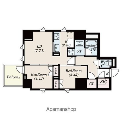 ＳーＲＥＳＩＤＥＮＣＥ日本橋馬喰町Ａｅｒｅ[2LDK/48.56m2]の間取図