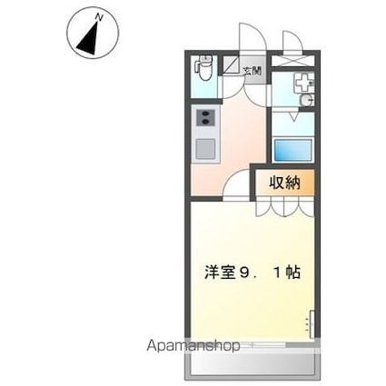 ジュピター[1K/31.02m2]の間取図