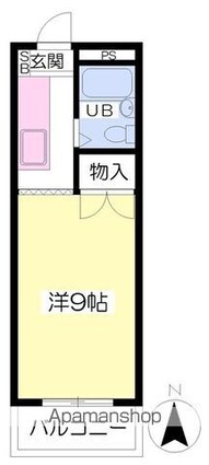 オックスフォードサーカス南市駅[1R/20.19m2]の間取図