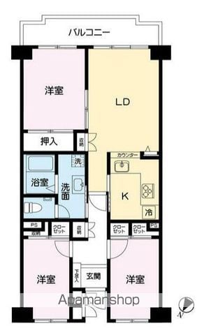 浦和元町ビューハイツの間取り写真