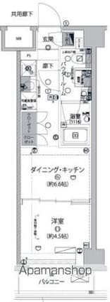 セジョリ東向島[1DK/26.68m2]の間取図