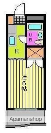古川フラット[1K/18.56m2]の間取図