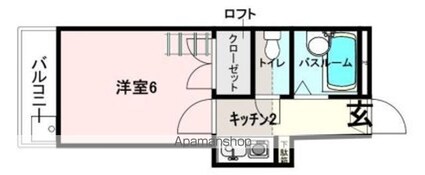 プレシアス紅葉町[1K/18.87m2]の間取図
