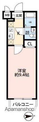 ヒルズ子安町[1K/25.12m2]の間取図
