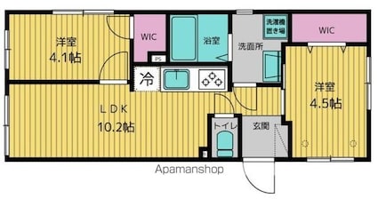 練馬レーベル[2LDK/40.18m2]の間取図