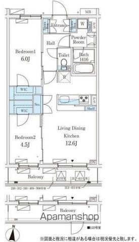 【杉並区堀ノ内のマンションの間取り】