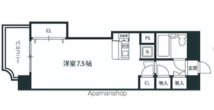 ワコー第３マンション[1R/26.04m2]の間取図