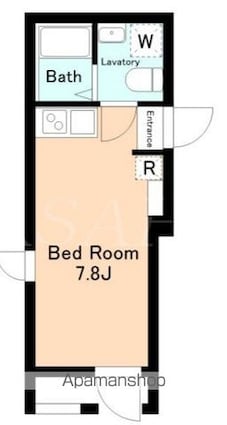 ＫＩＴＡＫＯＩＷＡ－ＲＥＳＩＤＥＮＣＥ[1R/17.08m2]の間取図