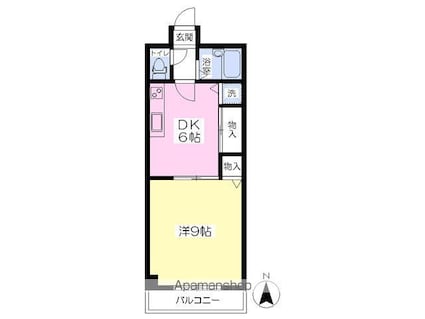 ロイヤルビラ歩行町[1DK/35.49m2]の間取図