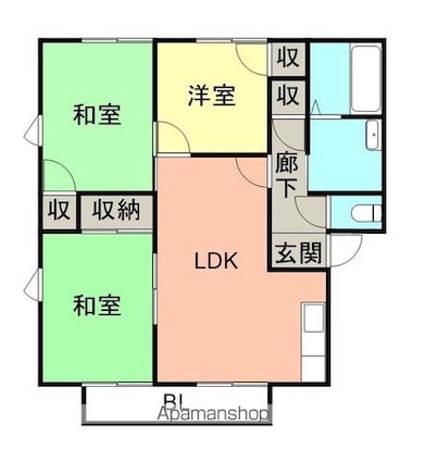 クレステージセピアⅢ[3LDK/66m2]の間取図