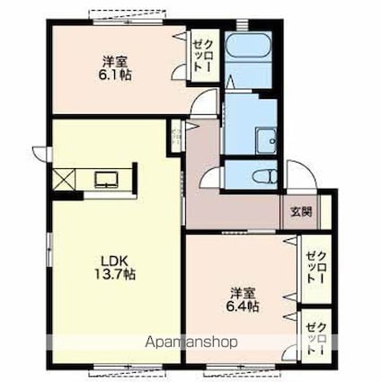 ＭａｓｔＴｏｗｎ大森[2LDK/61.33m2]の間取図
