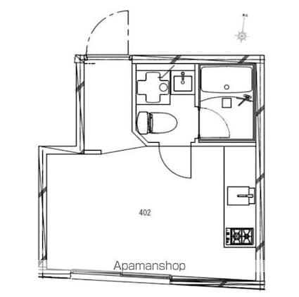 ＣＲＥＡＬ板橋氷川町[1R/15.54m2]の間取図