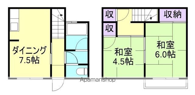 【和歌山市関戸のハイツの間取り】