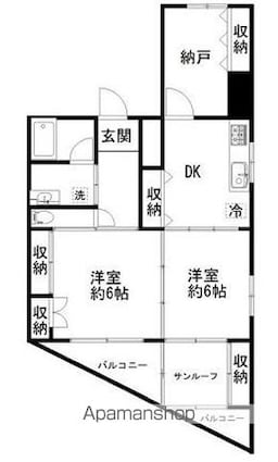 東京都豊島区西巣鴨４丁目[2LDK/71m2]の間取図