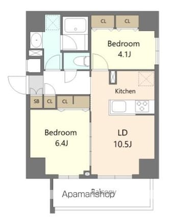 ＳーＲＥＳＩＤＥＮＣＥ板橋大山ｂｒｉｍ[2LDK/50.65m2]の間取図