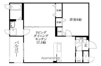 ＬＵＸＵＲＹ　ＭＡＮＳＩＯＮ[1LDK/51.97m2]の間取図