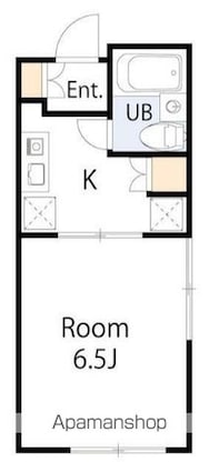 四ツ谷エルケービル[1K/18.56m2]の間取図