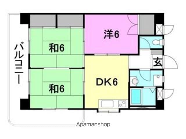 コーポ久枝[3DK/56.7m2]の間取図