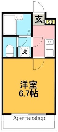 東京都杉並区高井戸東４丁目[1K/22.05m2]の間取図