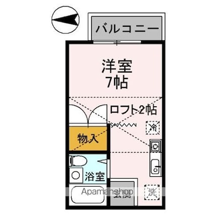ロイヤルハイツ[1R/16.27m2]の間取図