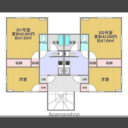 Ｋ－Ｌｉｎｋ[2DK/41.73m2]の間取図